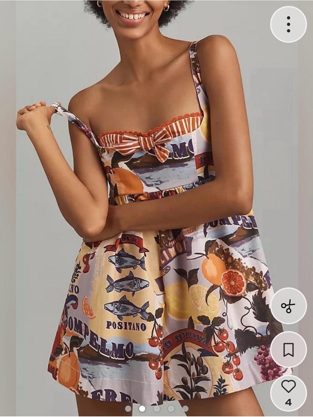 HOUSE OF HARLOW 1960 Montecito California Print Romper - S